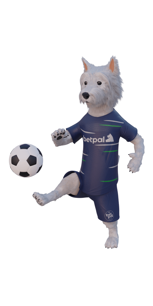 betpal dog mascot with a football