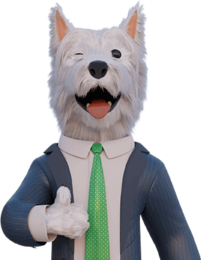 betpal dog mascot thumps up