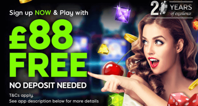888 Casino: £88 Free No Deposit Bonus