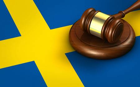 weden-law-legal-system-and-justice-concept-with-a-3d-rendering-of-a-gavel-on-swedish-flag