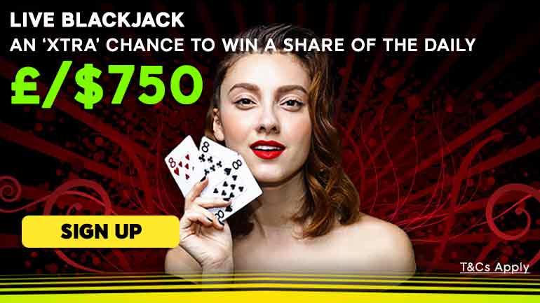 888xtra live blackjack promotion 