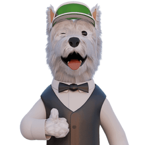 betpal dog mascot thumbs up
